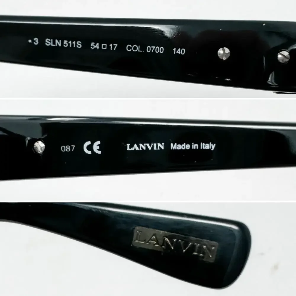 Lanvin Square Jeweled Sunglasses w/ case black SNL 511S
